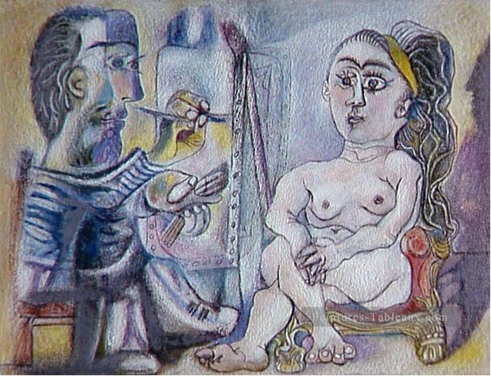 L’artiste et son modèle 7 1963 cubiste Pablo Picasso Peintures à l'huile